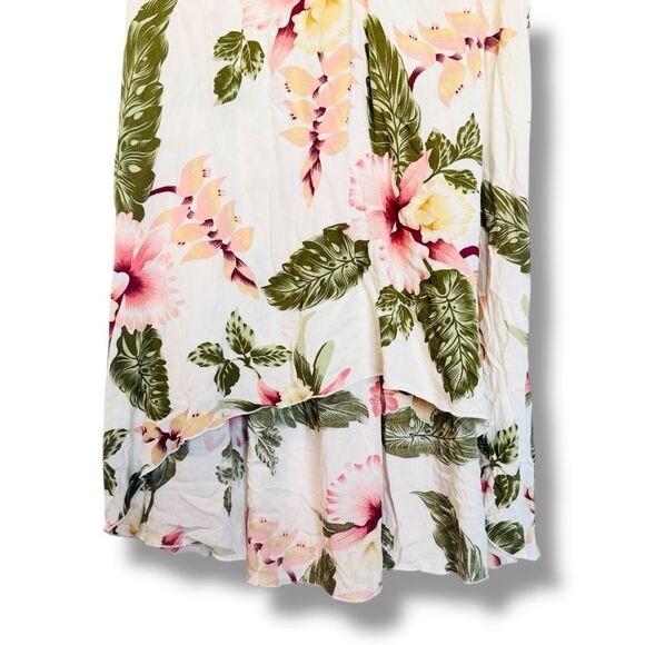 Sunny Island Hawaii Women's Floral Strapless Midi Dress Large Multicolor - Picture 6 of 9